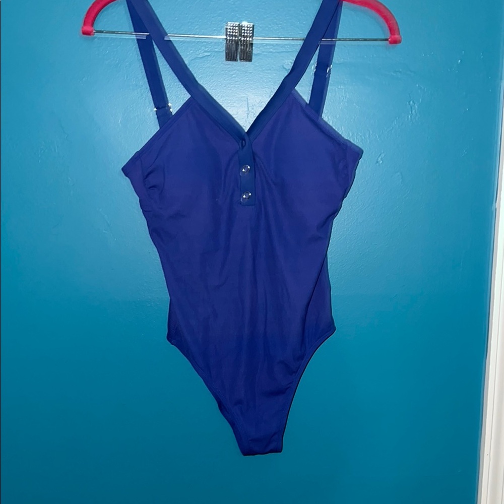 Xhilaration Women's One Piece Swimsuit - Blue